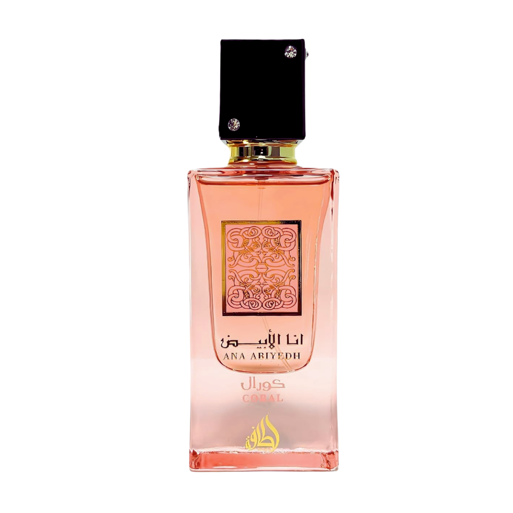 Lattafa Ana Abiyedh Coral Eau de Parfum Spray, 2.0 Ounce / 60 ml