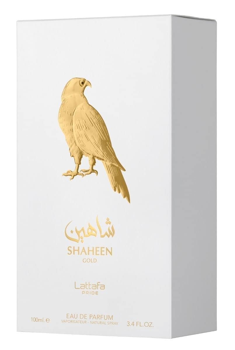 Lattafa Pride Shaheen Gold for Unisex Eau de Parfum Spray, 3.4 Ounce / 100 Ml
