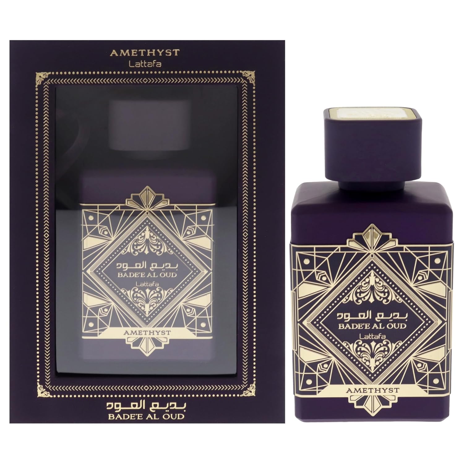 Lattafa Bade'e Al Oud Amethyst Eau de Parfum 3.40 Ounce / 100 ml