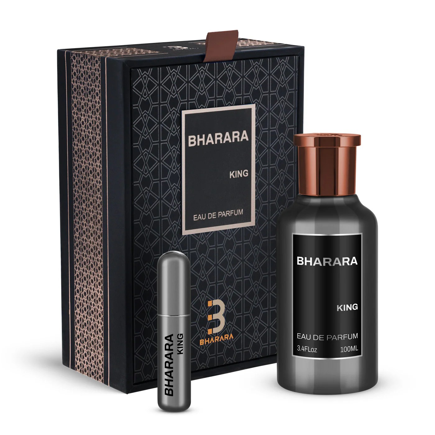 Bharara King For Men Eau de Parfum spray, 3.4 Fl Oz / 100 ML